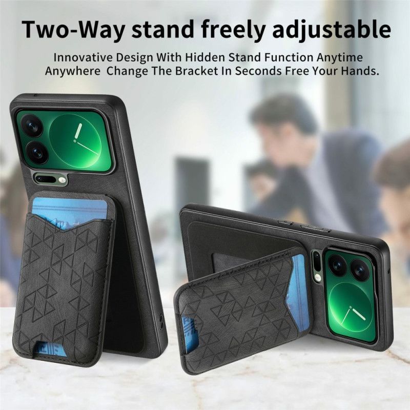 Coque Xiaomi 17 Pro Max Porte-Cartes et Support Ajustable