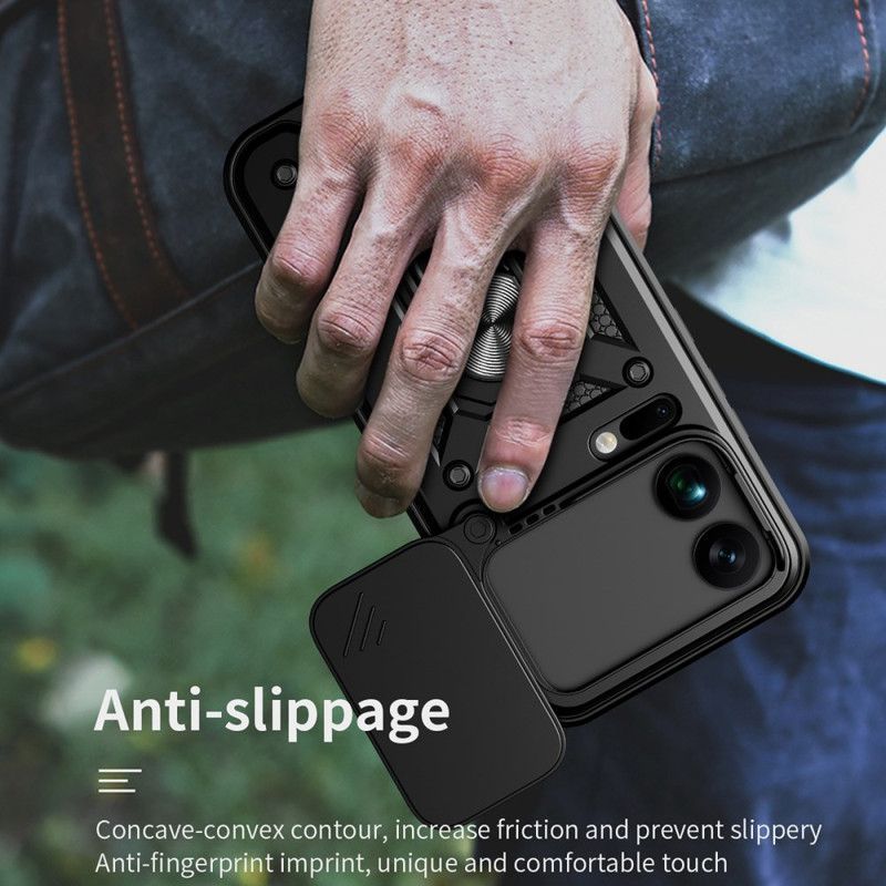 Coque Xiaomi 17 Pro Max Protection Caméra Coulissante et Support