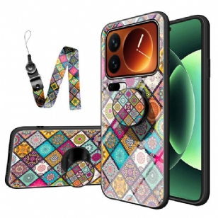 Coque Xiaomi 17 Pro Max Support et Lanière Patchwork