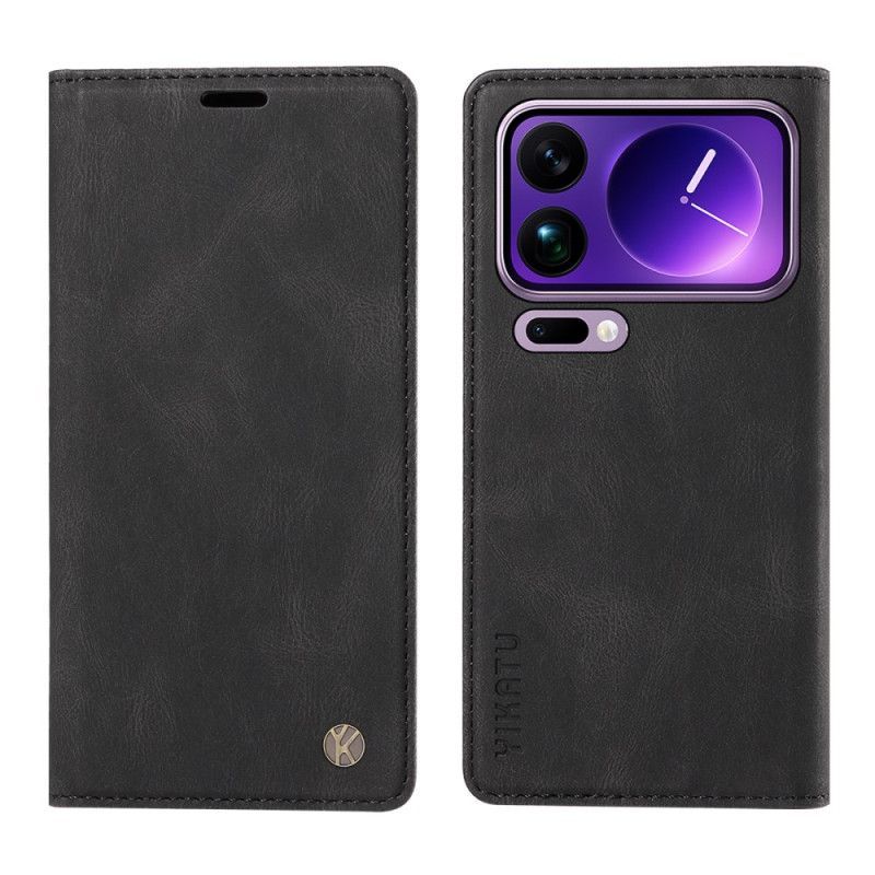 Flip Cover Xiaomi 17 Pro Max Effet Daim YIKATU