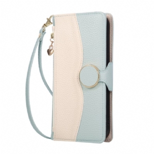 Housse 17 Pro Max Portefeuille à Rabat avec Fermeture Éclair