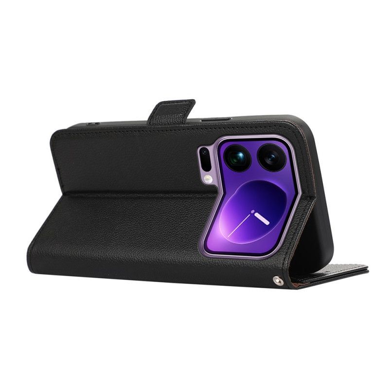 Housse Xiaomi 17 Pro Max Blocage RFID Texture Litchi