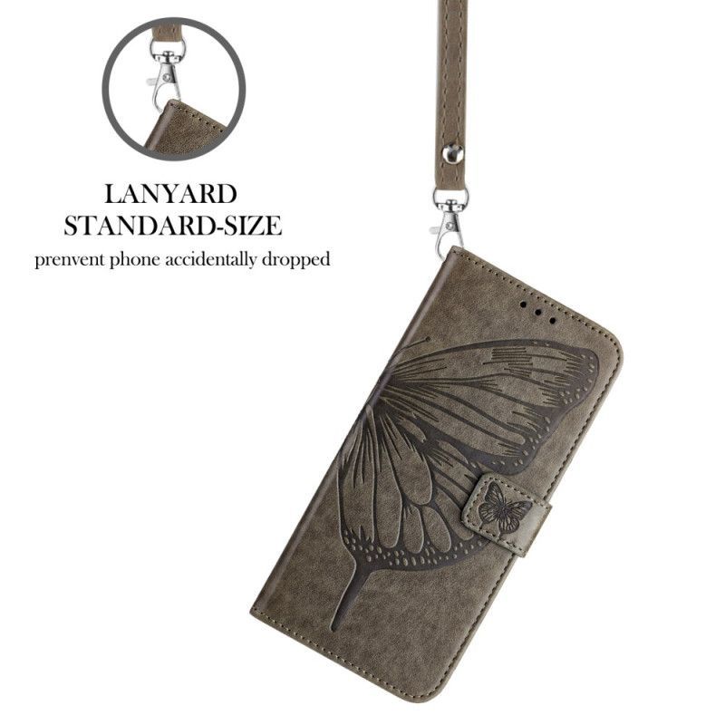 Housse Xiaomi 17 Pro Max Design Papillon à Lanière