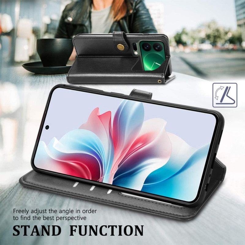 Housse Xiaomi 17 Pro Max Fermoir Doré