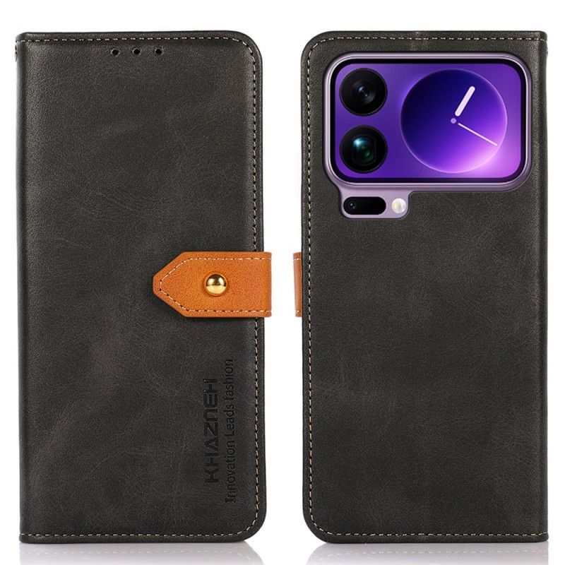 Housse Xiaomi 17 Pro Max Fermoir Doré KHAZNEH