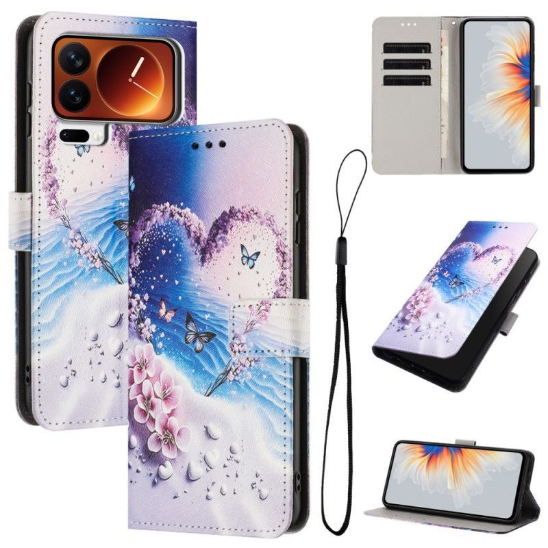 Housse Xiaomi 17 Pro Max Papillon Cœur