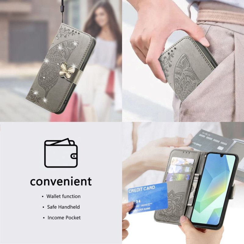 Housse Xiaomi 17 Pro Max Papillon et Strass