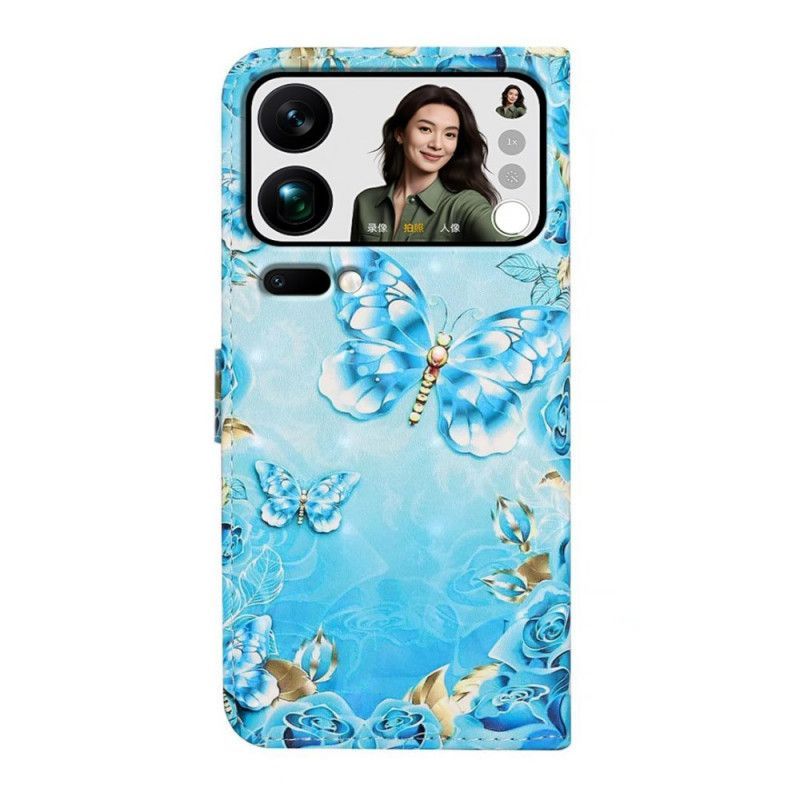 Housse Xiaomi 17 Pro Max Papillons et Diamants