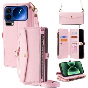 Housse Xiaomi 17 Pro Max Portefeuille et Bandoulière