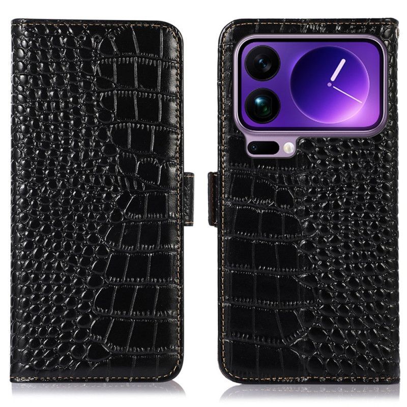 Housse Xiaomi 17 Pro Max Protection RFID Texture Crocodile
