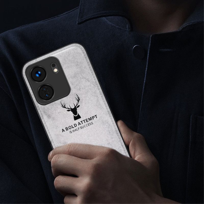 Coque Xiaomi Redmi 13C / Poco C65 Texture Tissu Motif Cerf