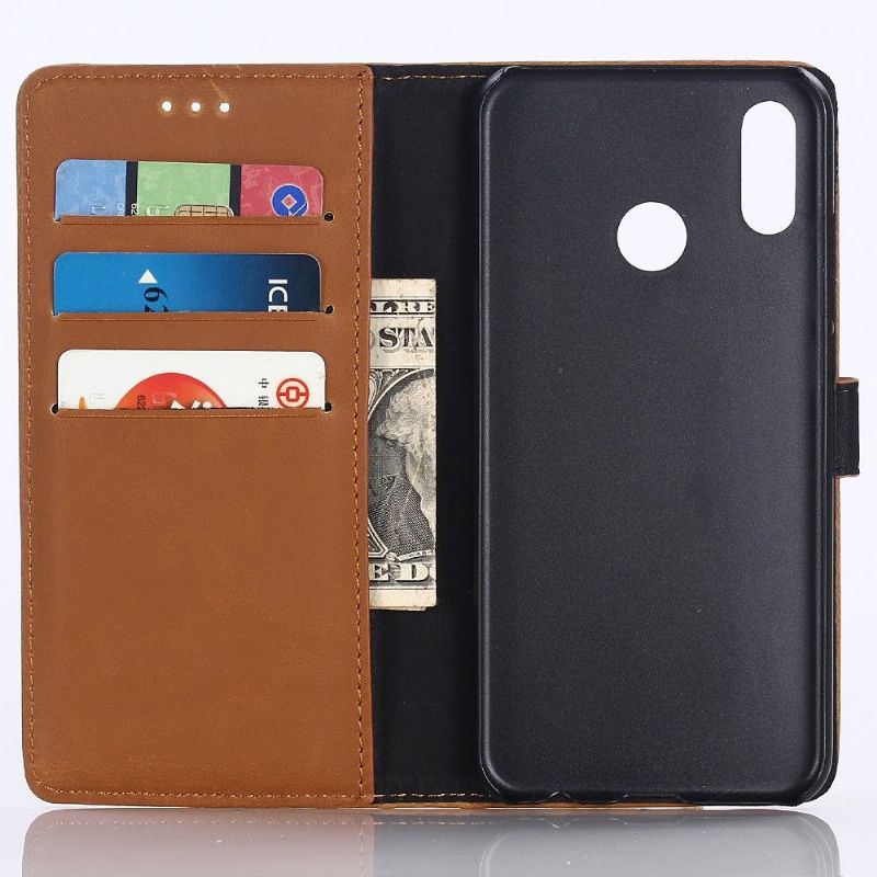 Xiaomi Mi Play - Étui en simili cuir rétro porte cartes