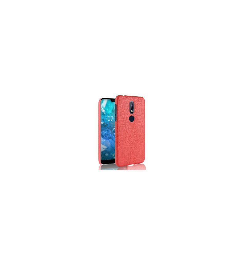 Coque Nokia 7.1 effet cuir texture peau de crocodile