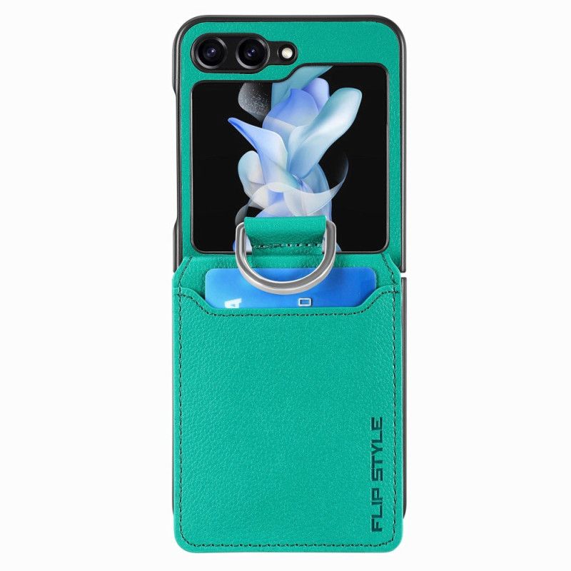 Coque Samsung Galaxy Z Flip 6 Porte-Cartes Support et Anneau
