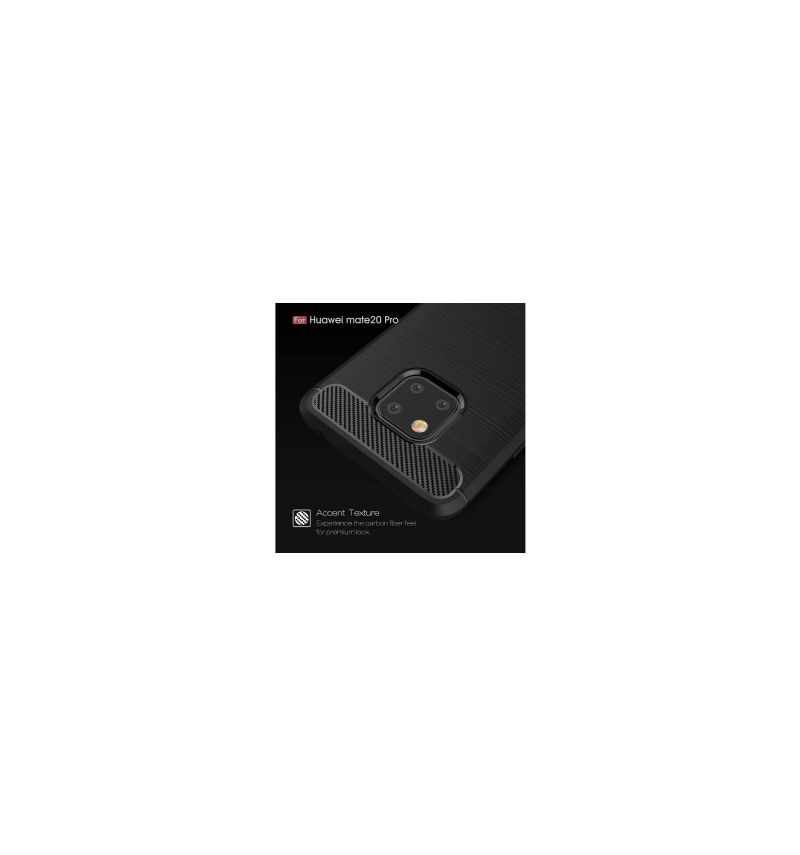 Coque Huawei Mate 20 Pro carbone brossée