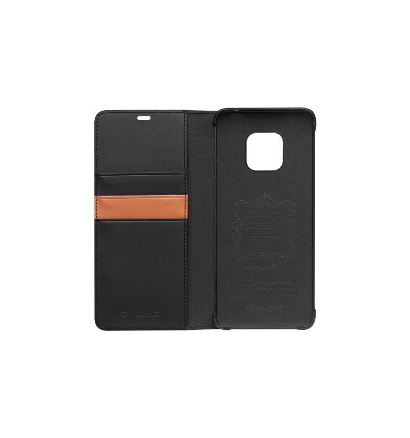 Housse Huawei Mate 20 Pro classique en cuir véritable - Noir