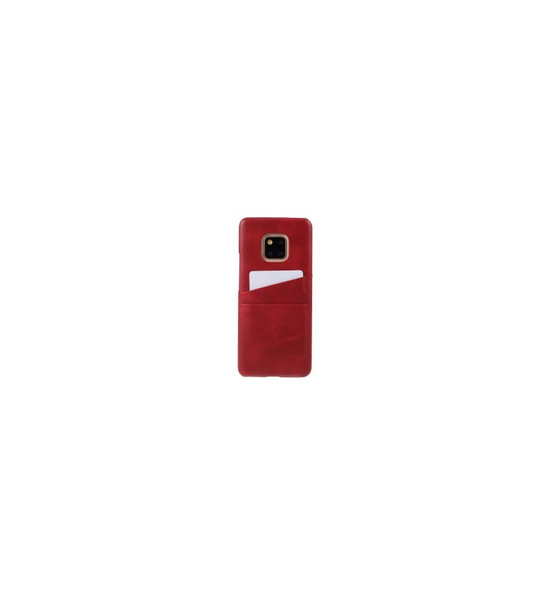 Huawei Mate 20 Pro - Coque rigide revêtement cuir porte-cartes