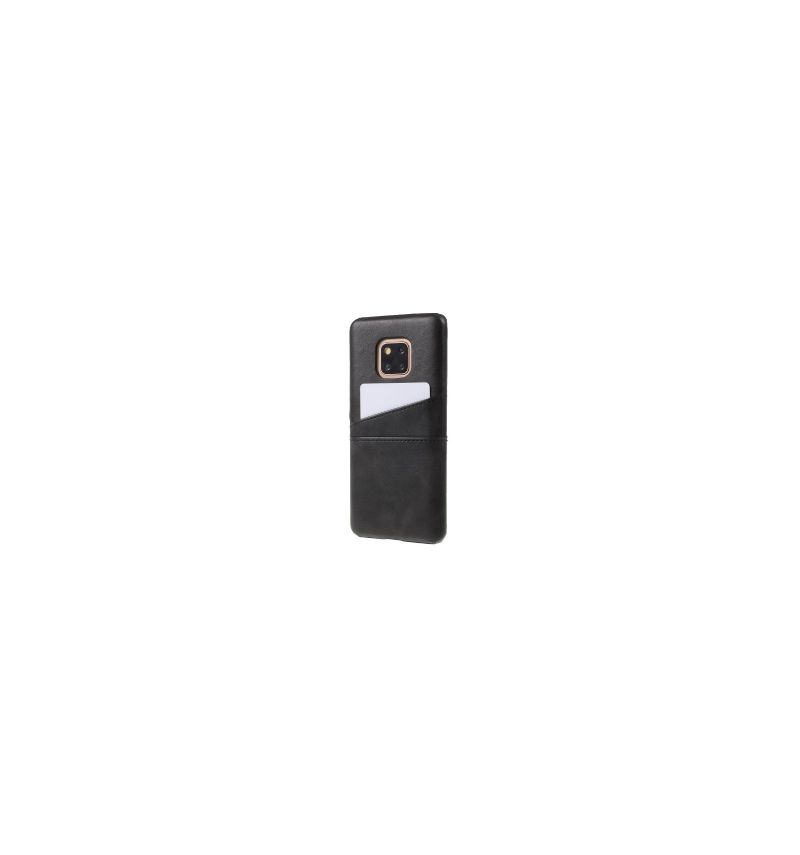 Huawei Mate 20 Pro - Coque rigide revêtement cuir porte-cartes