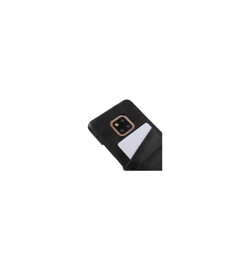 Huawei Mate 20 Pro - Coque rigide revêtement cuir porte-cartes