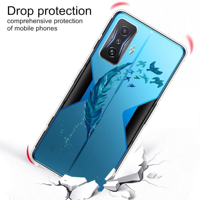 Coque Poco F4 GT Plume et Oiseaux