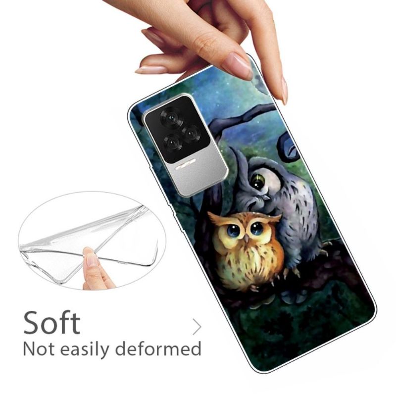 Coque Poco F4 Couple de hiboux