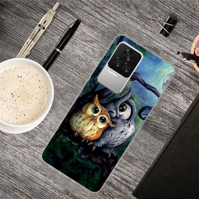 Coque Poco F4 Couple de hiboux