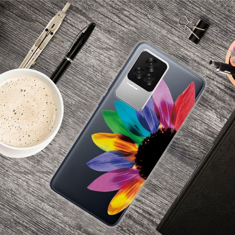 Coque Poco F4 Pétales de Couleurs