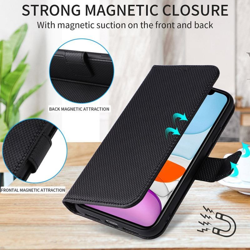 Housse Honor Magic 5 Pro Simili Cuir Stylé à Lanière