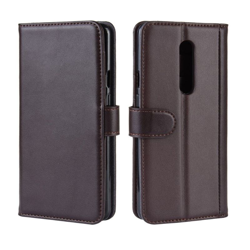 OnePlus 7 Pro - Étui cuir premium porte cartes - Marron