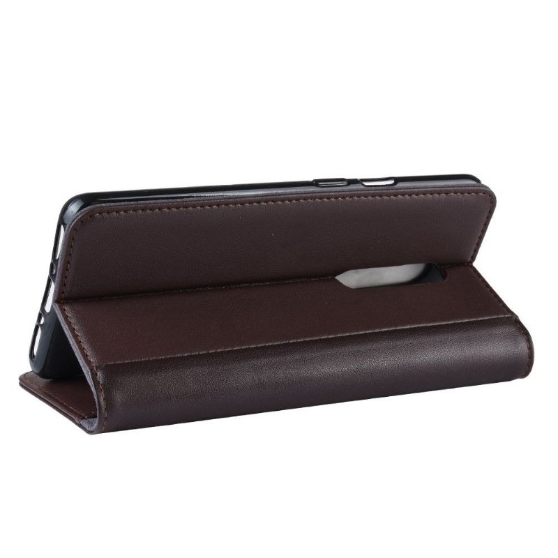 OnePlus 7 Pro - Étui cuir premium porte cartes - Marron