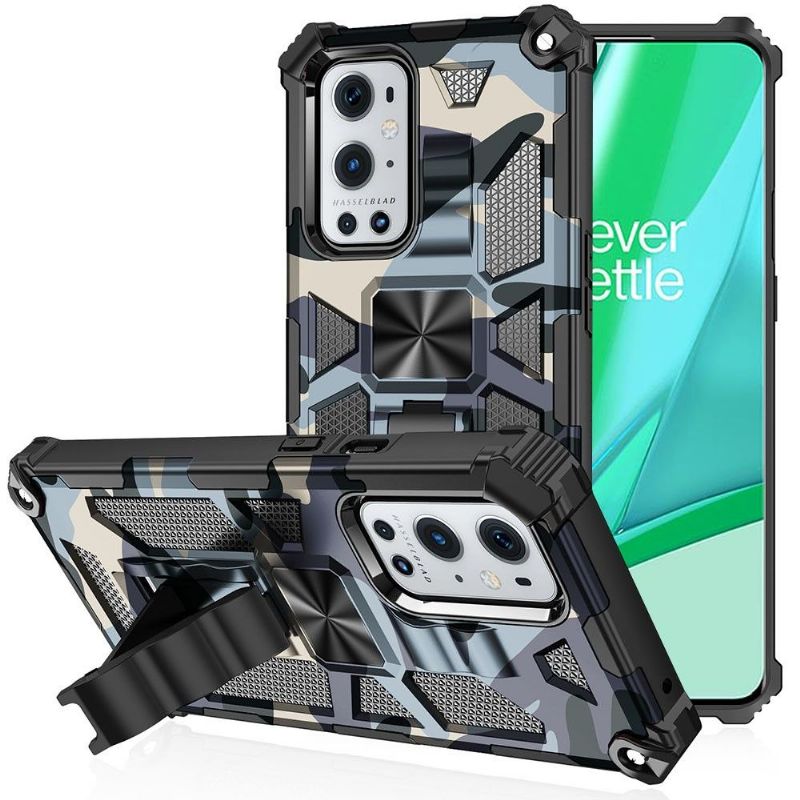Coque OnePlus 9 Pro Camouflage Militaire Fonction Support