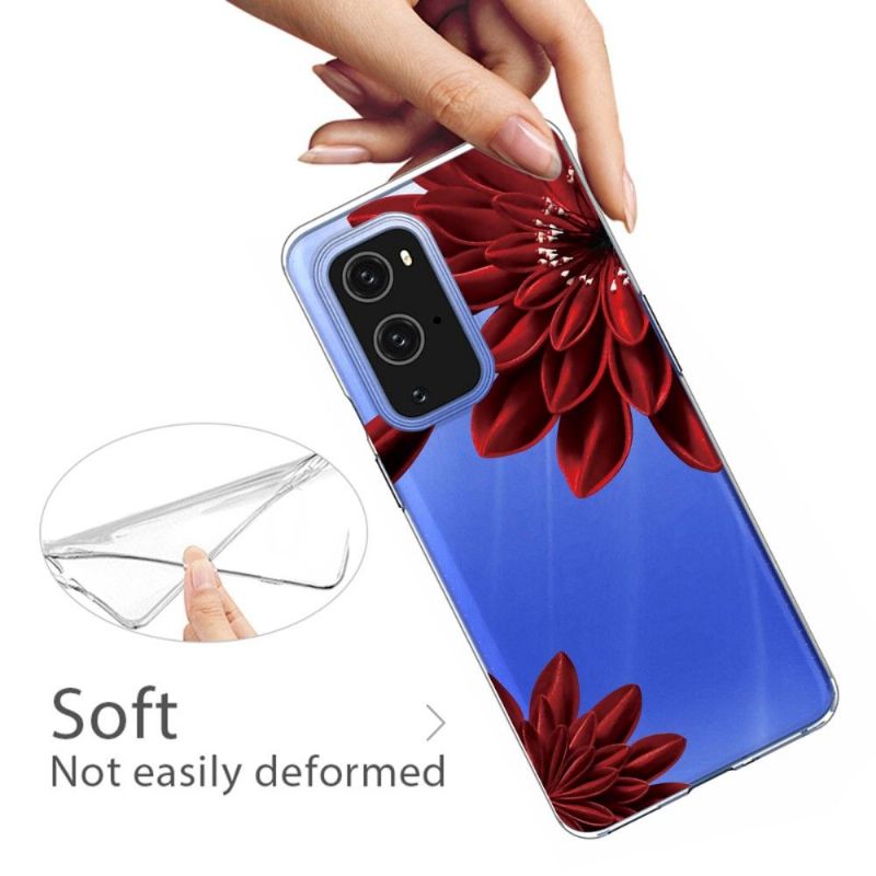 Coque OnePlus 9 Pro Fleurs Rouges