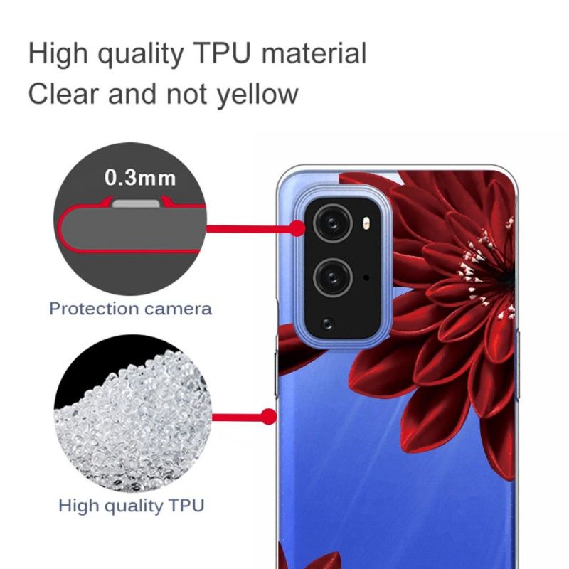 Coque OnePlus 9 Pro Fleurs Rouges