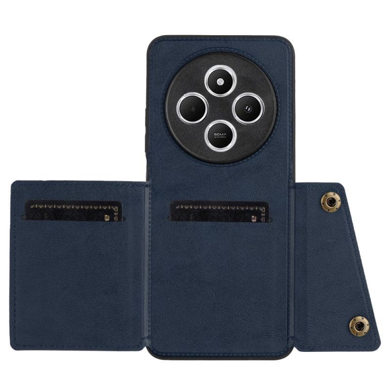 Coque Xiaomi Redmi 14C 4G / Poco C75 4G Effet Cuir Porte-Cartes et Support