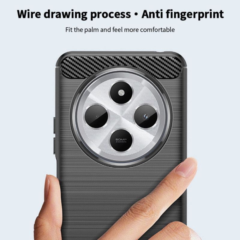 Coque Xiaomi Redmi 14C / Poco C75 Fibre Carbone Brossée MOFI