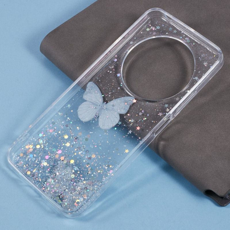 Coque Xiaomi Redmi 14C / Poco C75 Papillons Paillettes