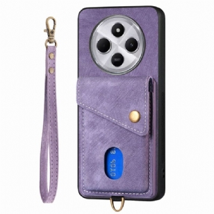 Coque Xiaomi Redmi 14C / Poco C75 Rétro Porte-Cartes et Support