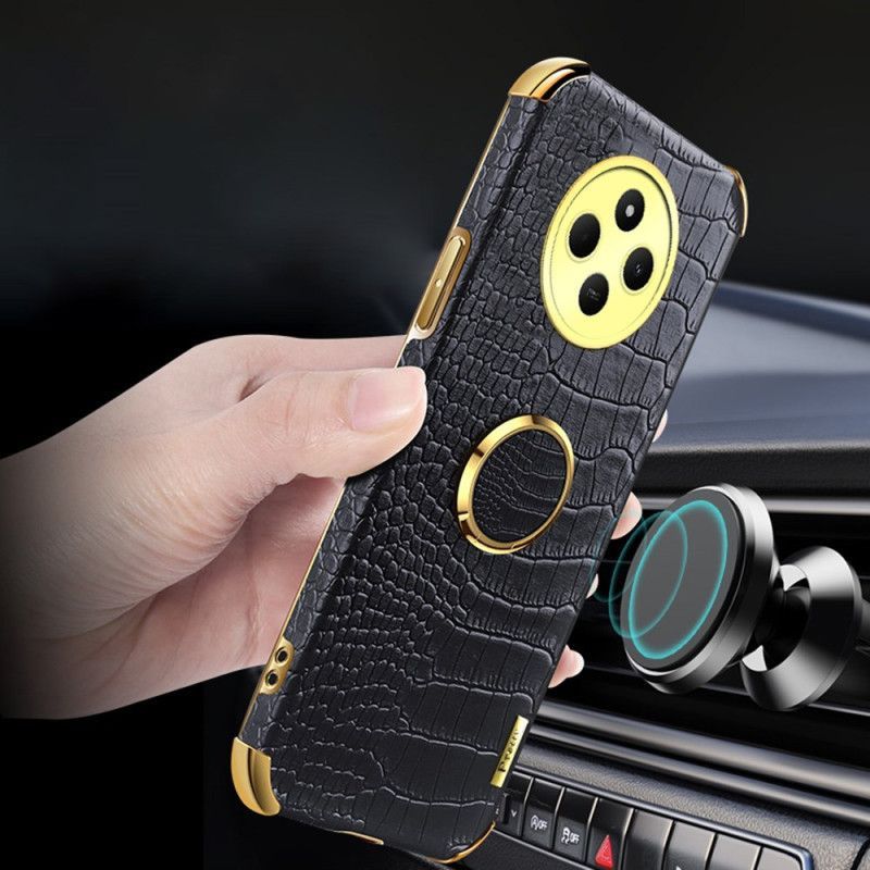 Coque Xiaomi Redmi 14C / Poco C75 Style Crocodile avec Support