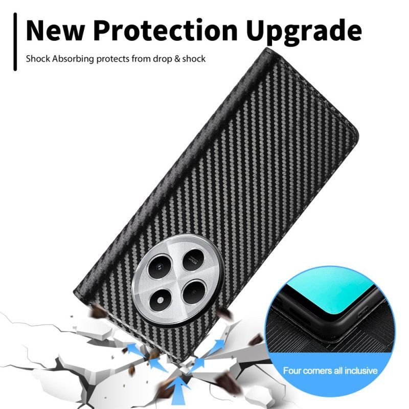 Flip Cover Xiaomi Redmi 14C / Poco C75 Texture Carbone