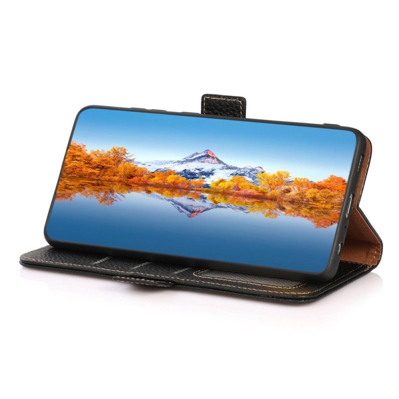 Housse Xiaomi Redmi 14C / Poco C75 Cuir Litchi Blocage RFID KHAZNEH