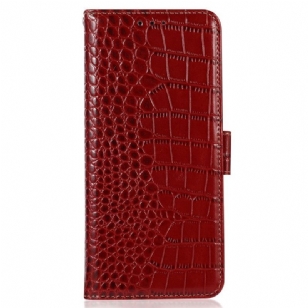 Housse Xiaomi Redmi 14C / Poco C75 Cuir Texture Crocodile