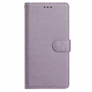 Housse Xiaomi Redmi 14C / Poco C75 Effet Cuir Uni avec Lanière