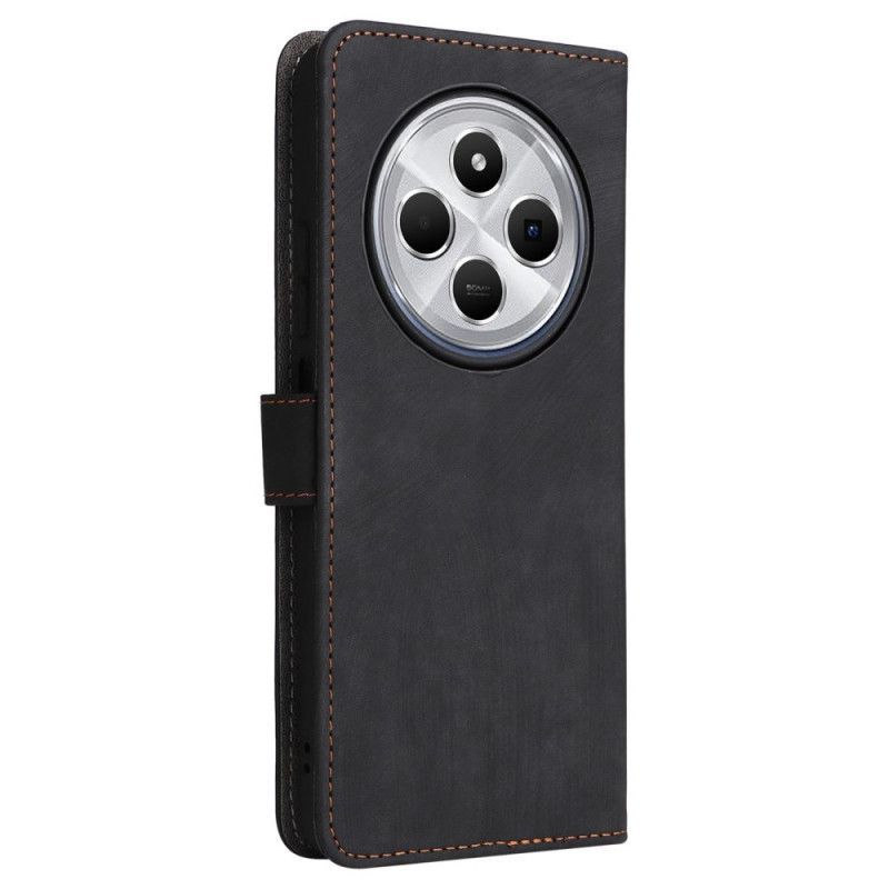 Housse Xiaomi Redmi 14C / Poco C75 Effet Daim Blocage RFID et Lanière