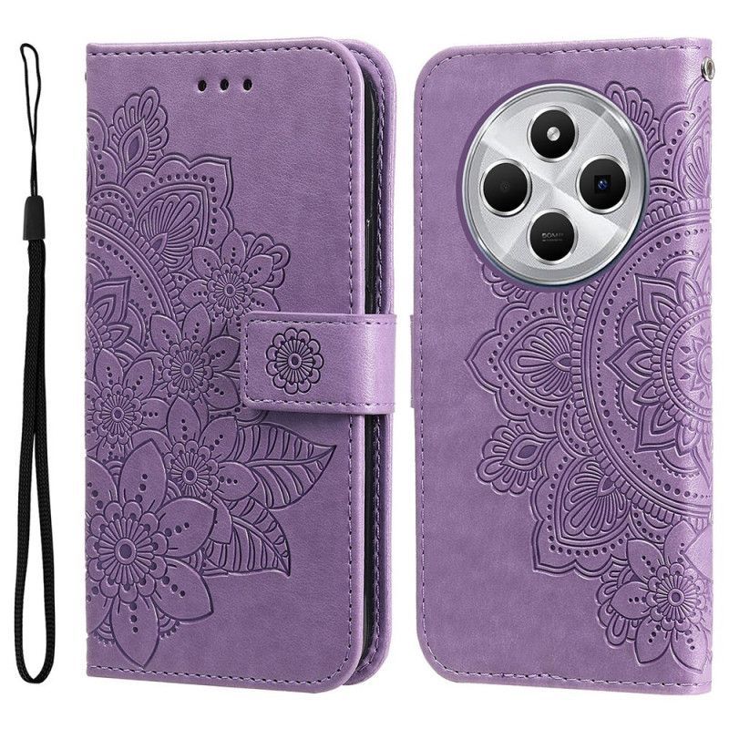 Housse Xiaomi Redmi 14C / Poco C75 Empreinte Mandala à Lanière