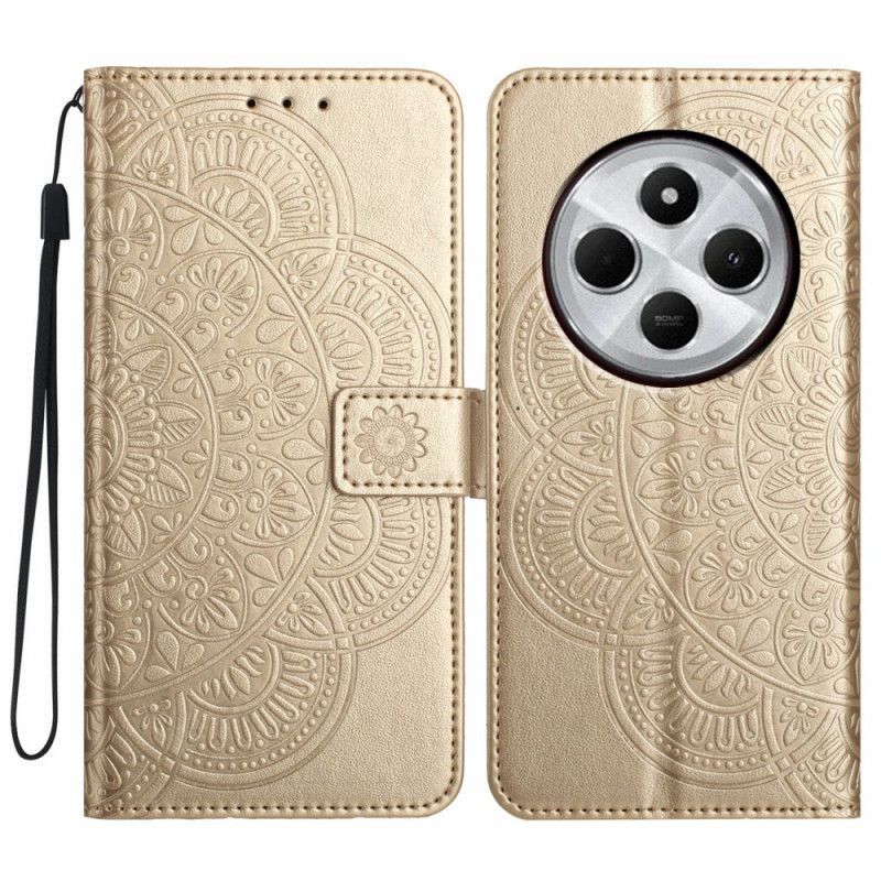 Housse Xiaomi Redmi 14C / Poco C75 Empreinte Mandala à Lanière