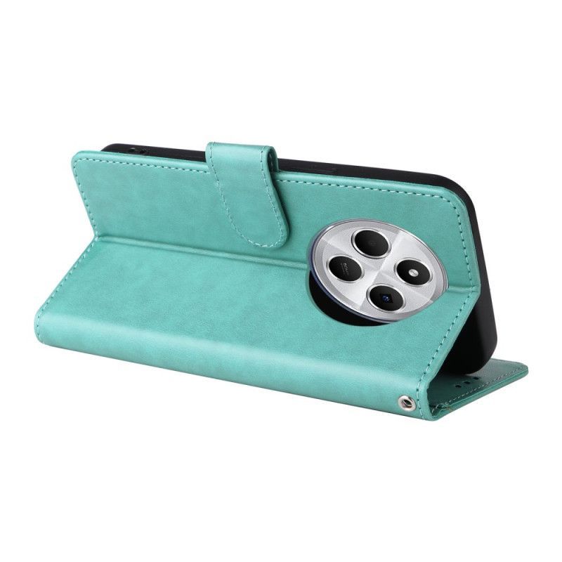 Housse Xiaomi Redmi 14C / Poco C75 Fleurs et Papillons à Lanière