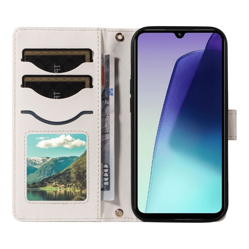 Housse Xiaomi Redmi 14C / Poco C75 Matelassée avec Bandoulière et Bracelet