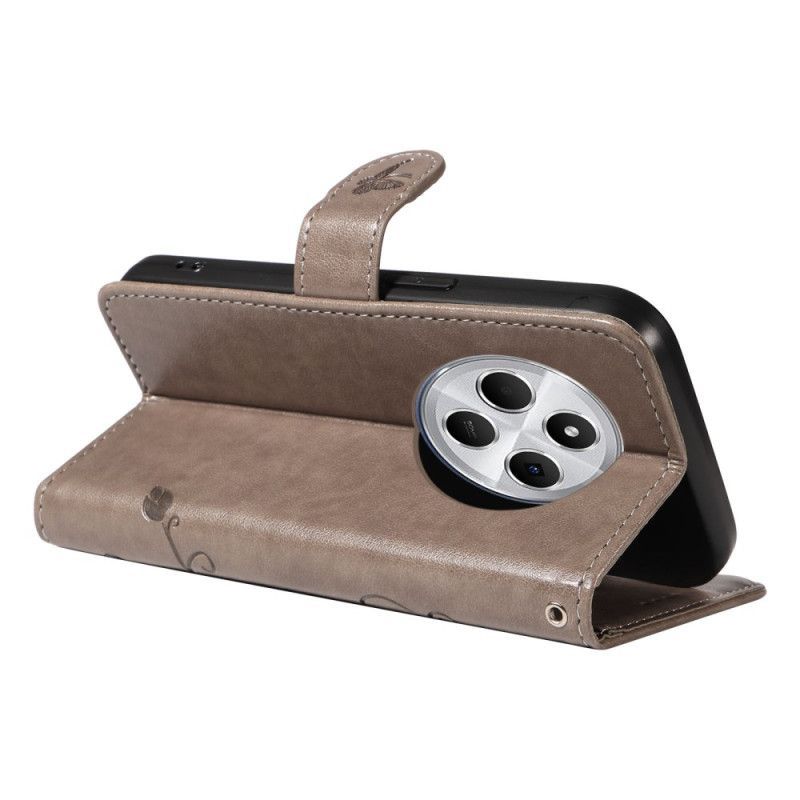 Housse Xiaomi Redmi 14C / Poco C75 Motif Floral à Lanière