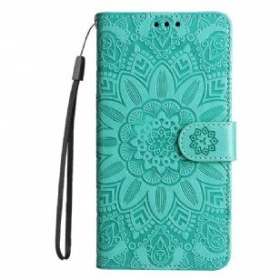 Housse Xiaomi Redmi 14C / Poco C75 Motif Tournesol à Lanière