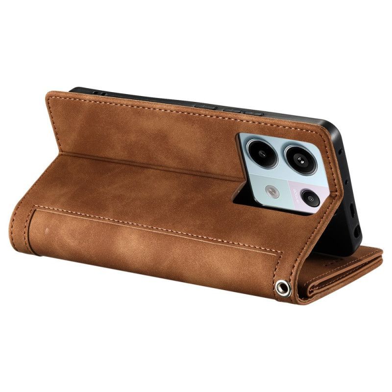 Housse Xiaomi Redmi 14C / Poco C75 Multifonctionnelle avec Lanière